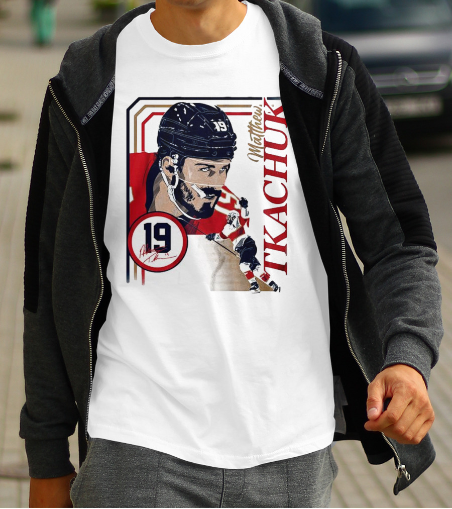 Matthew Tkachuk Number 19 Collage Frame Hockey T-Shirt