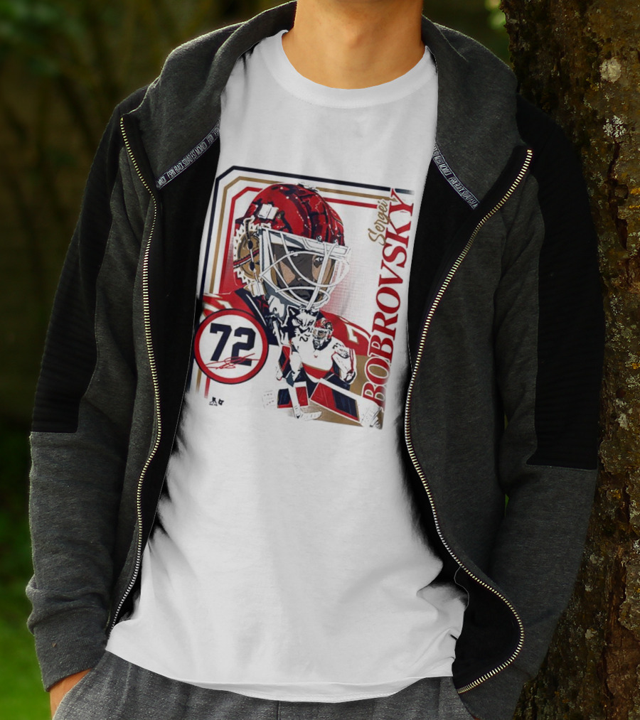 Sergei Bobrovsky 72 Collage Frame Hockey Goalie Mask Action Pose T-Shirt