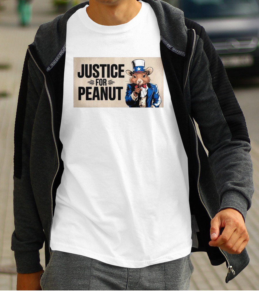Justice For Peanut Squirrel Uncle Sam T-Shirt
