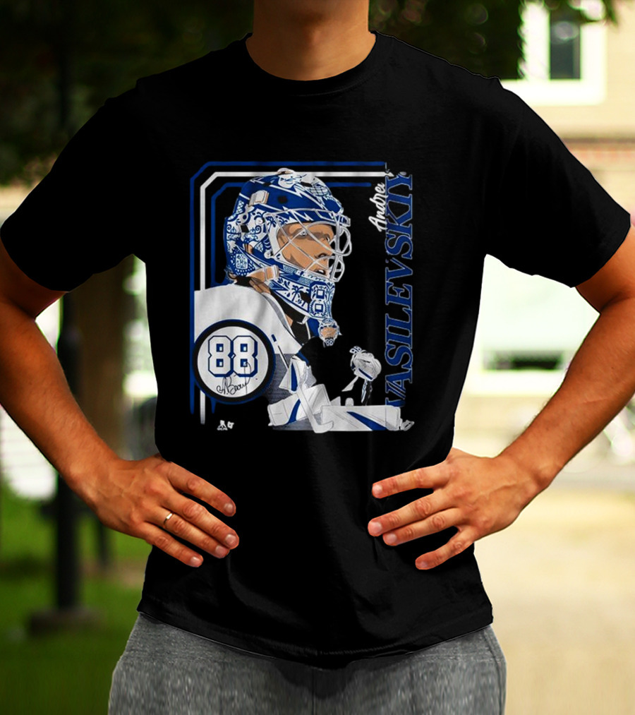 Andrei Vasilevskiy 88 Hockey Goalie Collage Frame T-Shirt