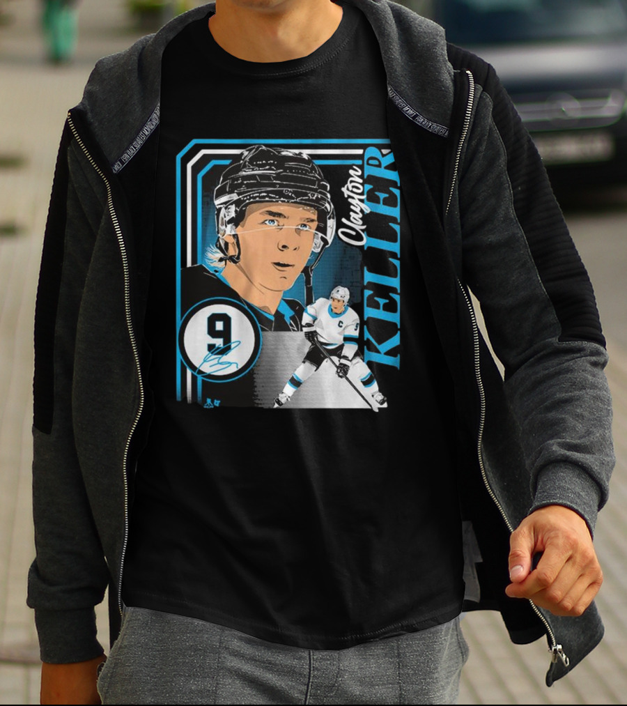 Clayton Keller 9 Hockey Portrait Collage T-Shirt