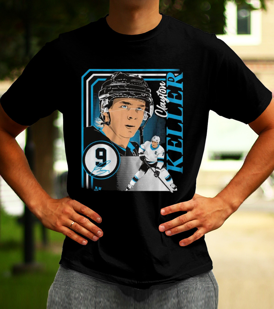 Clayton Keller 9 Hockey Portrait Collage T-Shirt