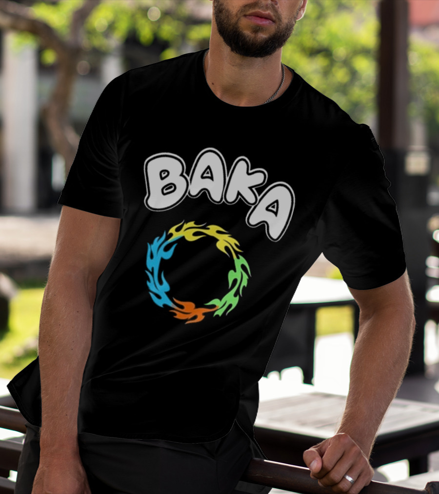 Baka Multi-Color Flame Circle T-Shirt