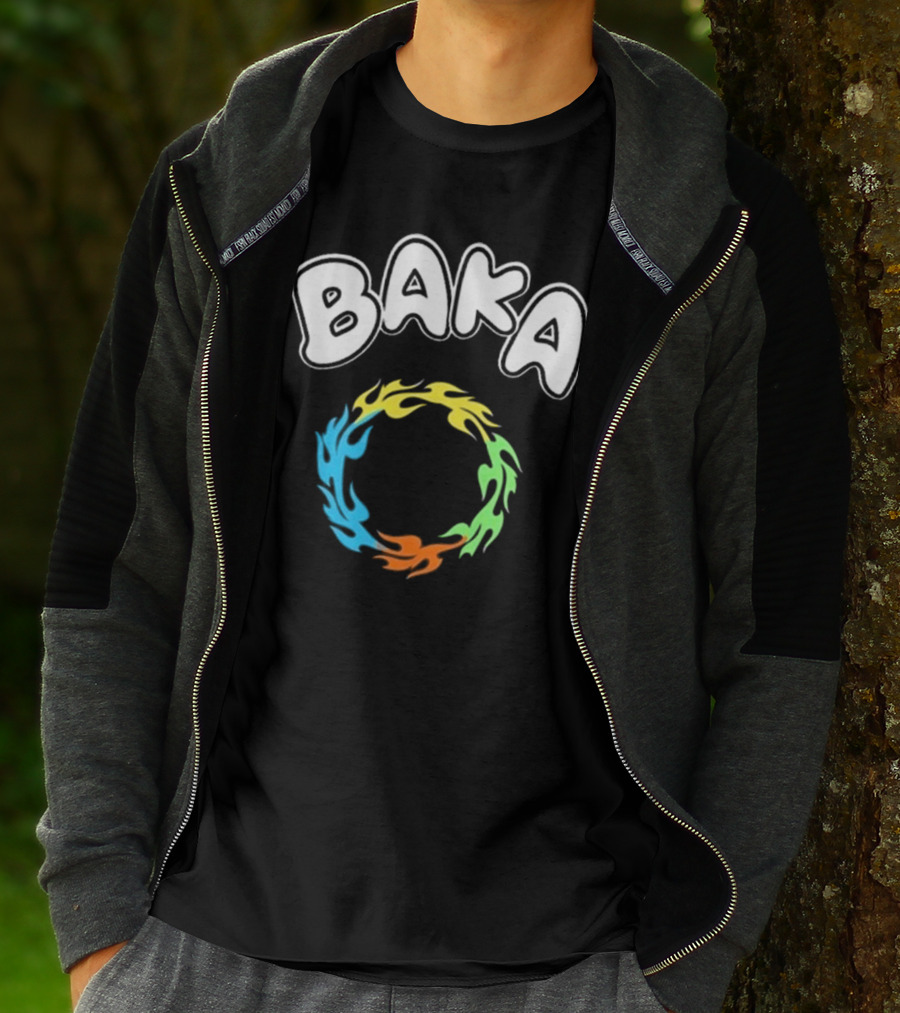 Baka Multi-Color Flame Circle T-Shirt