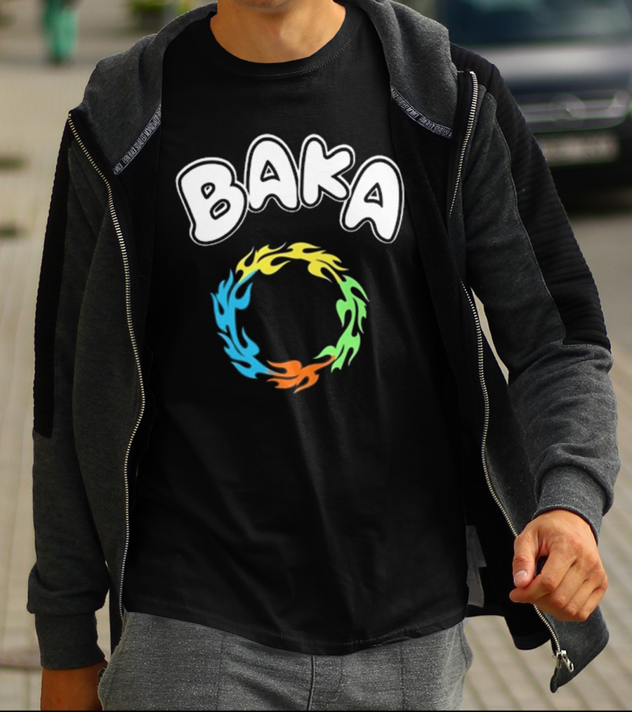 Baka Multi-Color Flame Circle T-Shirt
