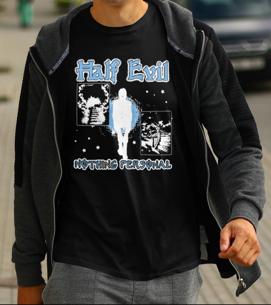 Half Evil Nothing Personal The Stairway To Eternity Cosmic Journey T-Shirt