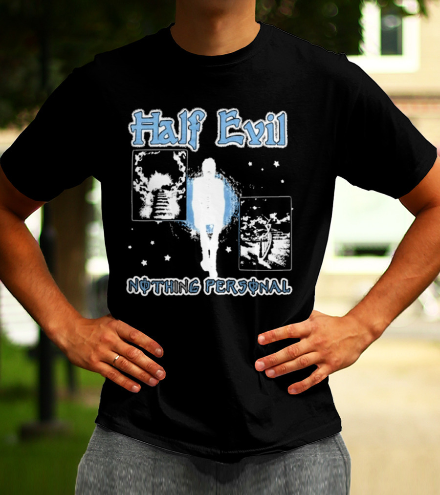 Half Evil Nothing Personal The Stairway To Eternity Cosmic Journey T-Shirt