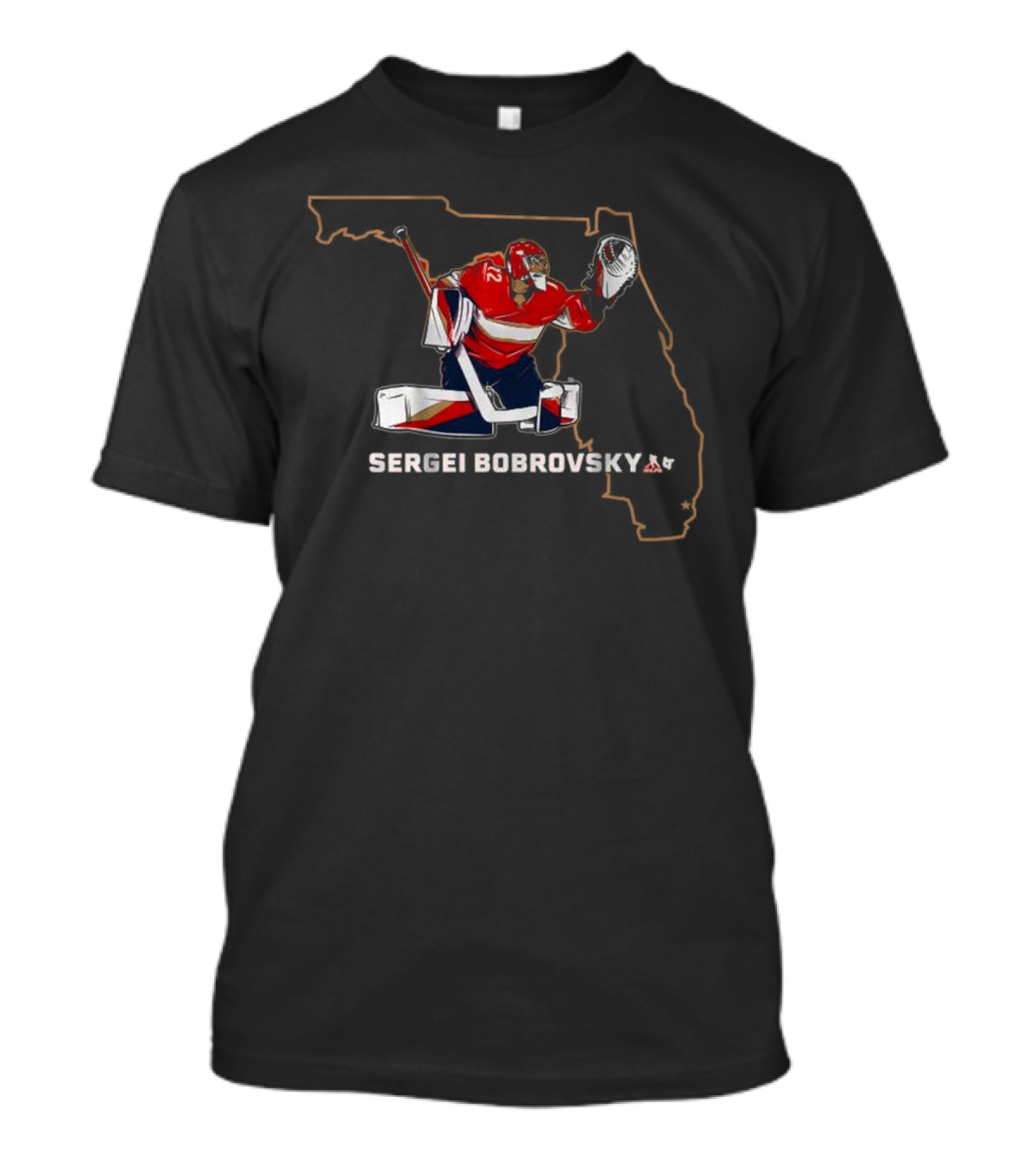 Sergei Bobrovsky Florida Hockey Goalie Star T-Shirt