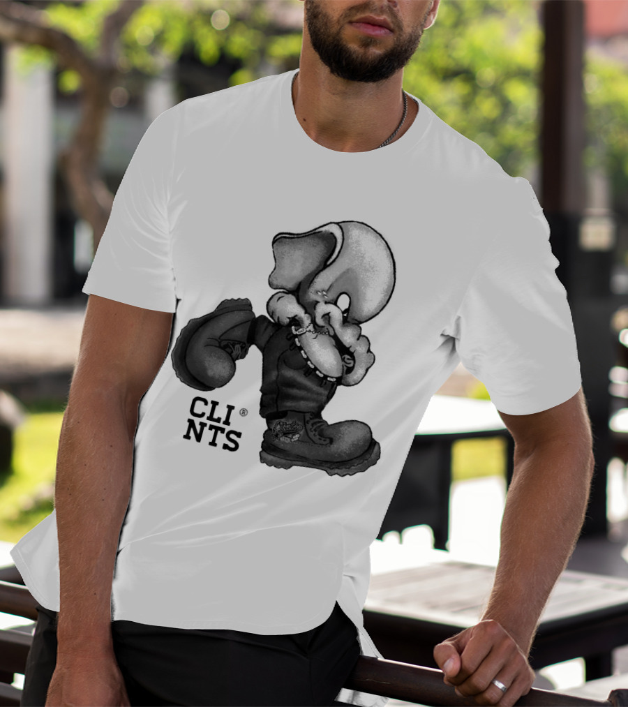 Cli Nts Stomper Character With Large Boots And Beads T-Shirt