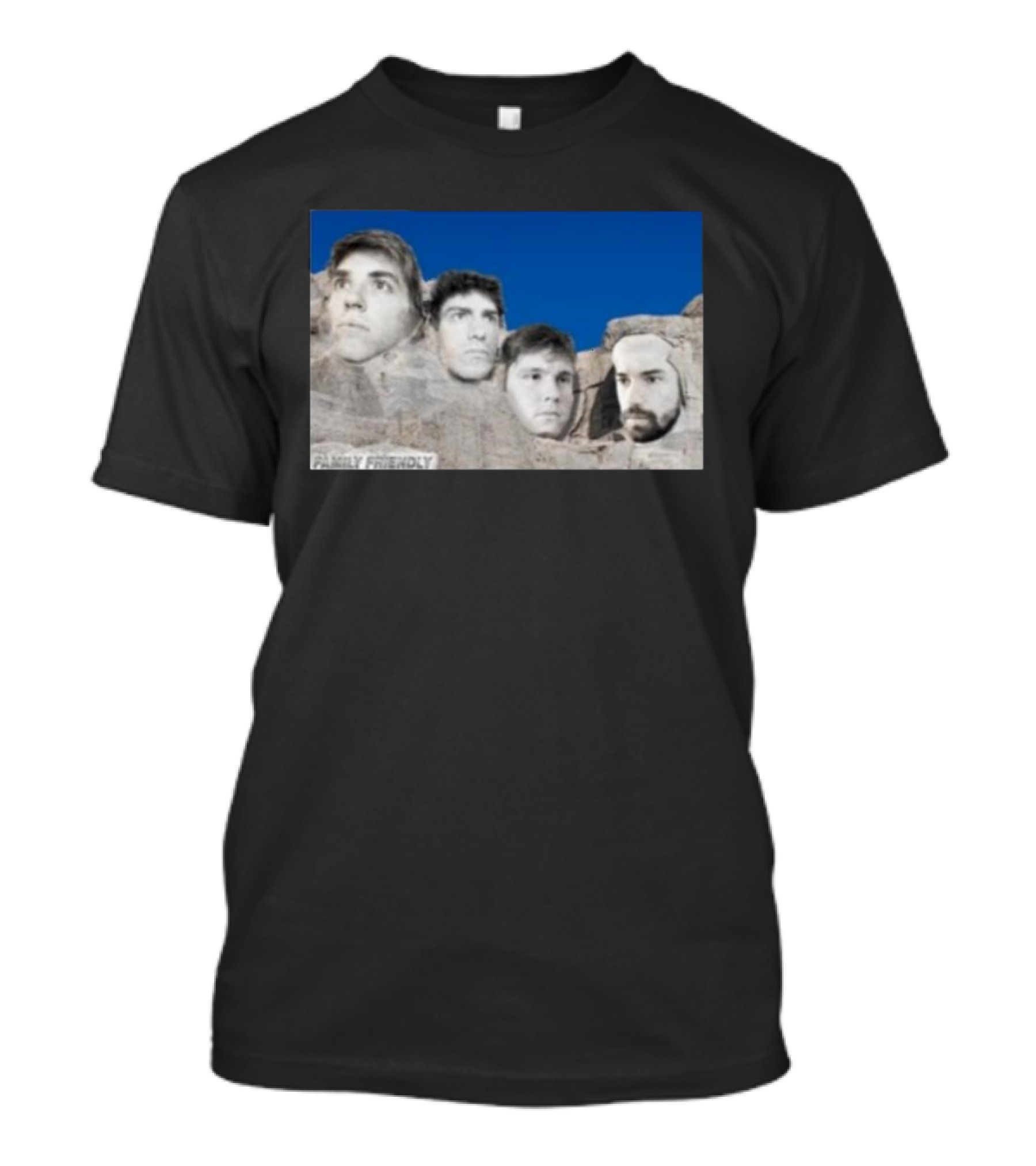Family Friendly Mt. Rushmore Faces T-Shirt