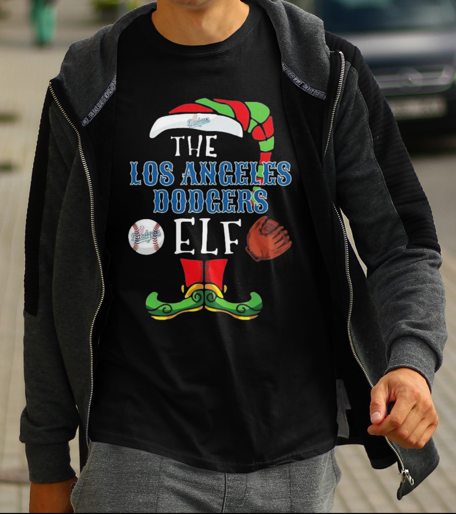 The Los Angeles Dodgers Elf Christmas Baseball T-Shirt
