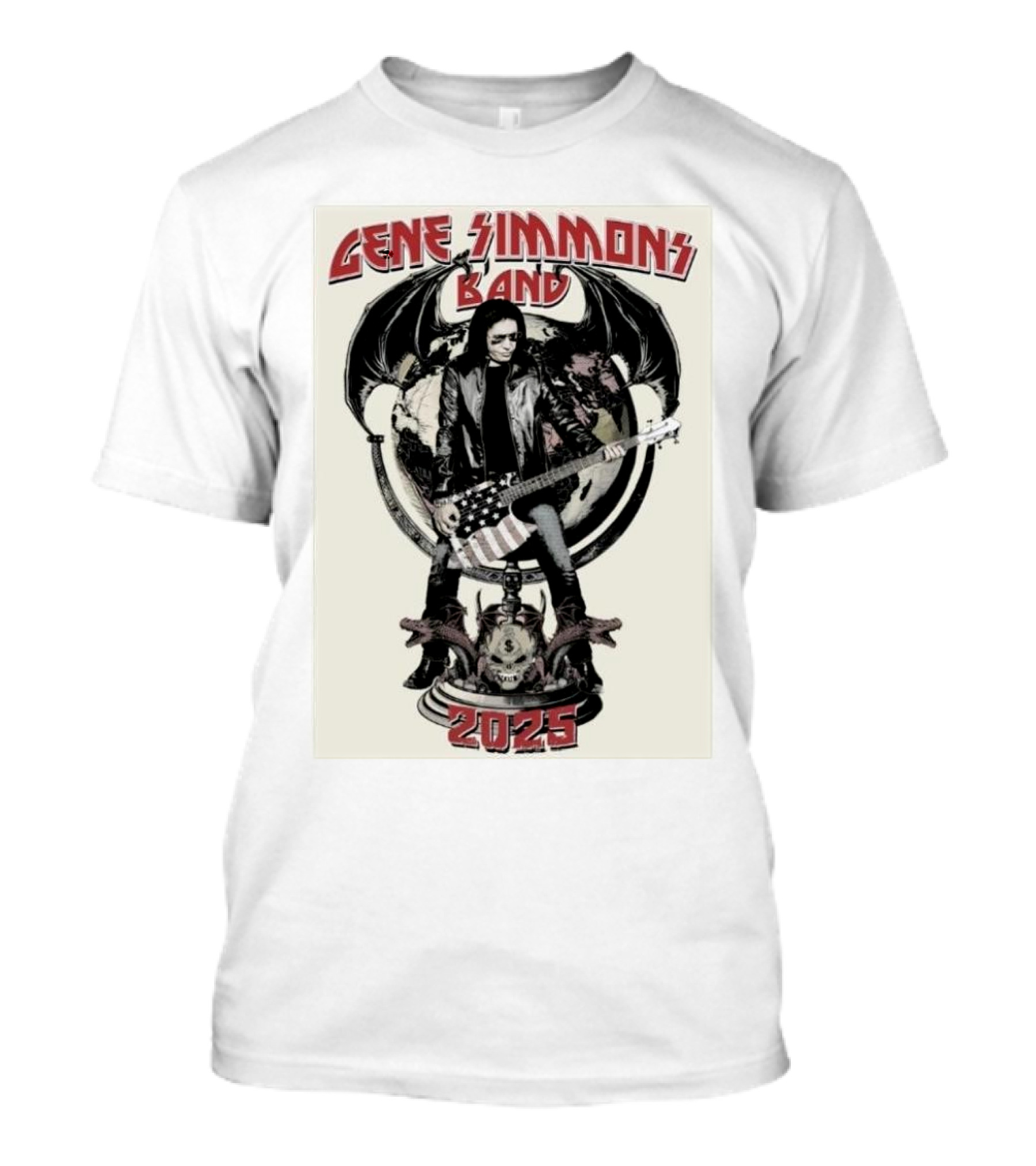 Gene Simmons Band 2025 Spring Shows Featuring Iconic Imagery T-Shirt