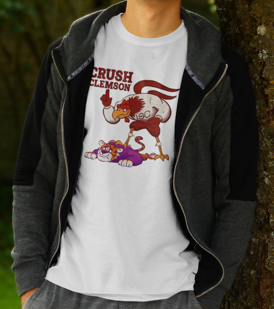 Crush Clemson USC Gamecocks Defeat Tigers Mascot T-Shirt