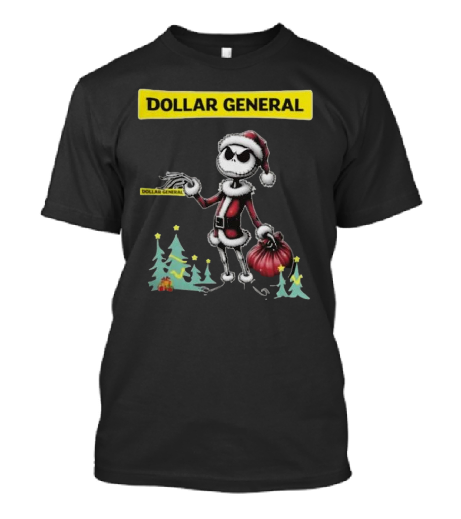 Santa Jack Skellington Dollar General Merry Christmas T-Shirt