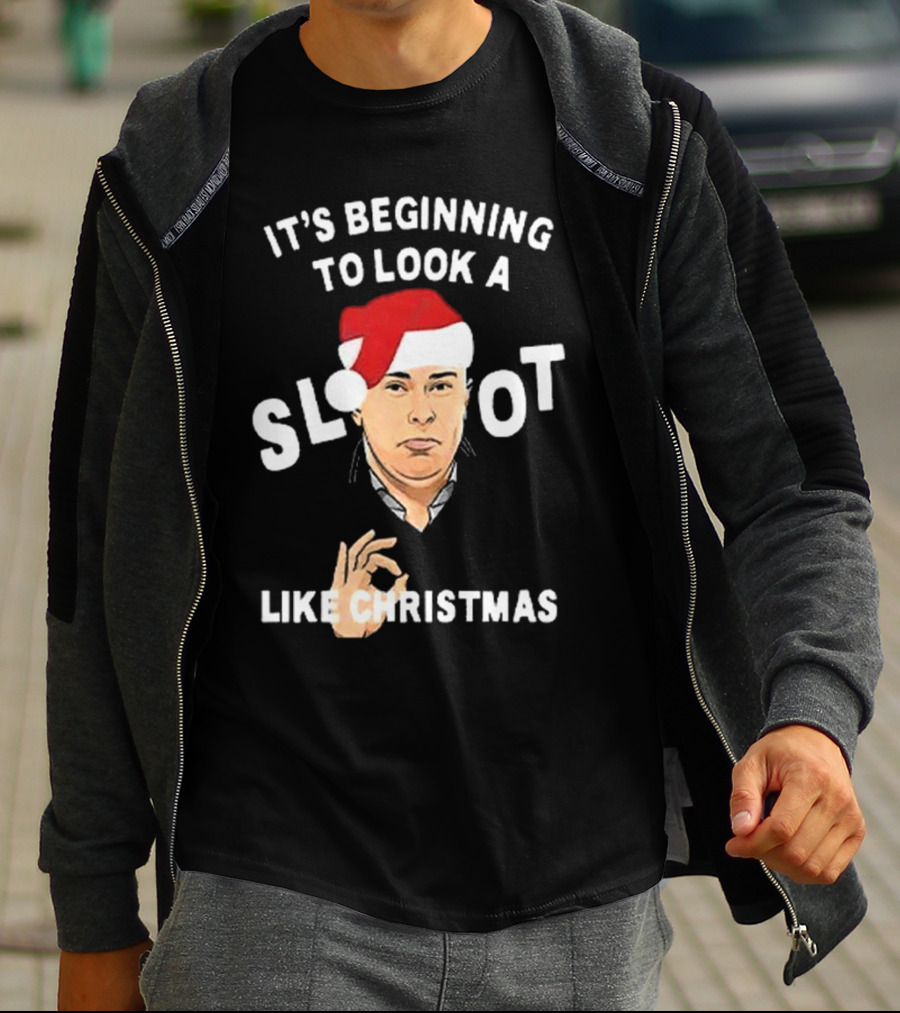 It's Beginning To Look A Slot Like Christmas Arne Slot Liverpool T-Shirt