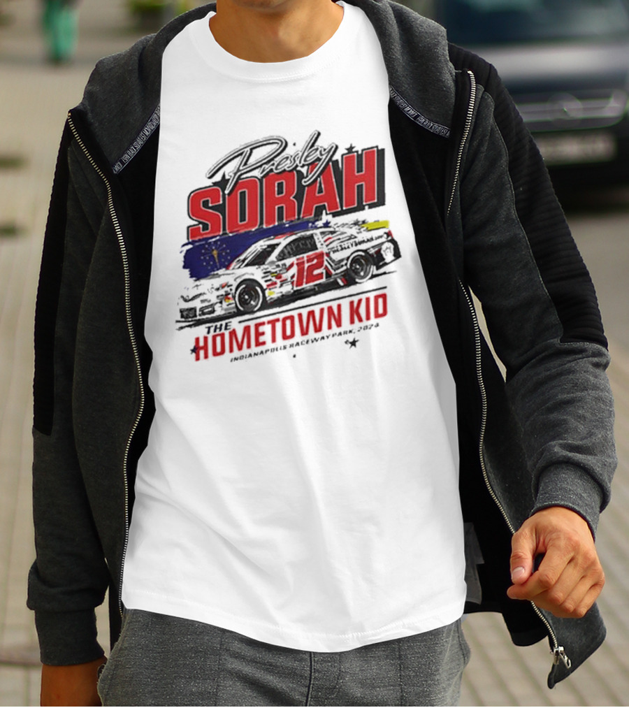Presley Sorah The Hometown Kid Car 12 Indianapolis Raceway Park T-Shirt