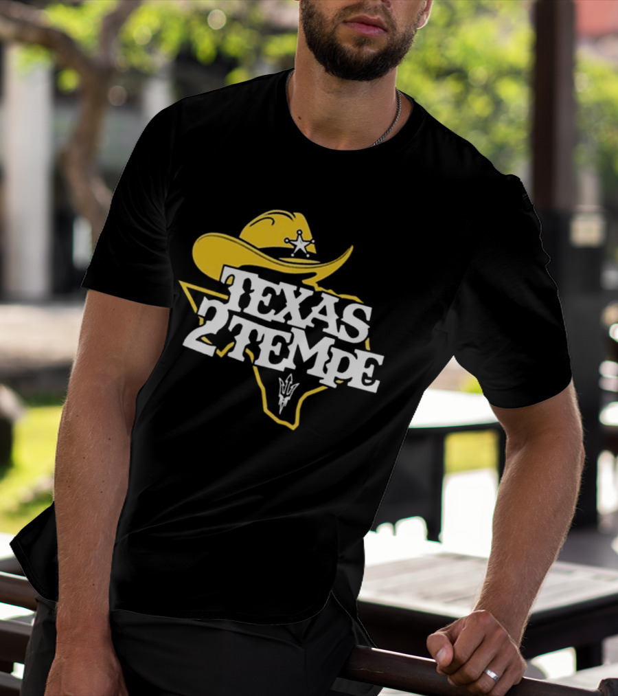 Kenny Dillingham Texas 2 Tempe Cowboy Hat State Outline Pitchfork T-Shirt
