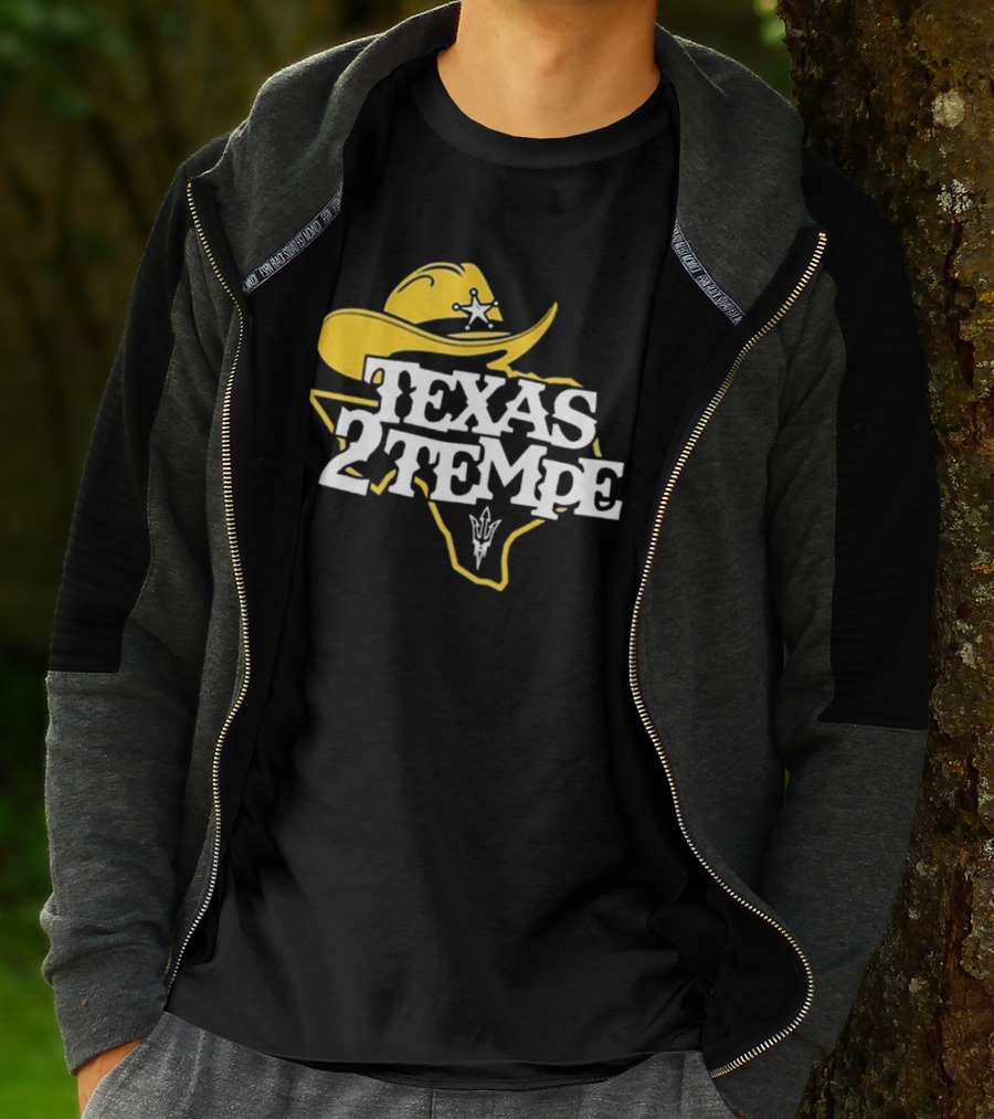Kenny Dillingham Texas 2 Tempe Cowboy Hat State Outline Pitchfork T-Shirt