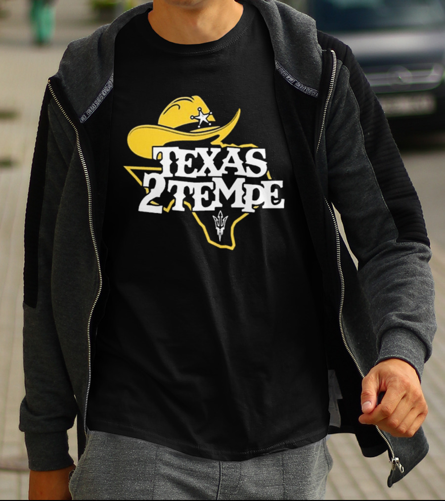 Kenny Dillingham Texas 2 Tempe Cowboy Hat State Outline Pitchfork T-Shirt