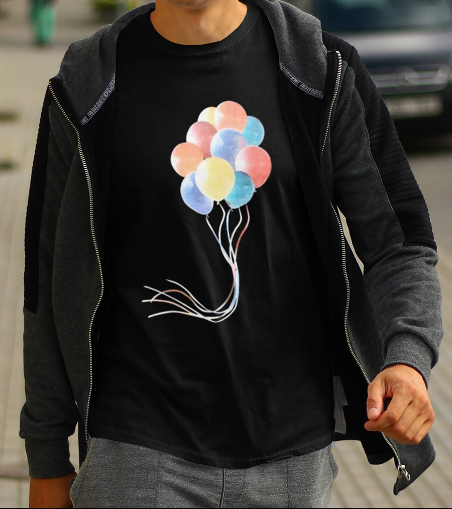 Pleasing X JW Anderson Multicolored Bunch Of Balloons Collection T-Shirt