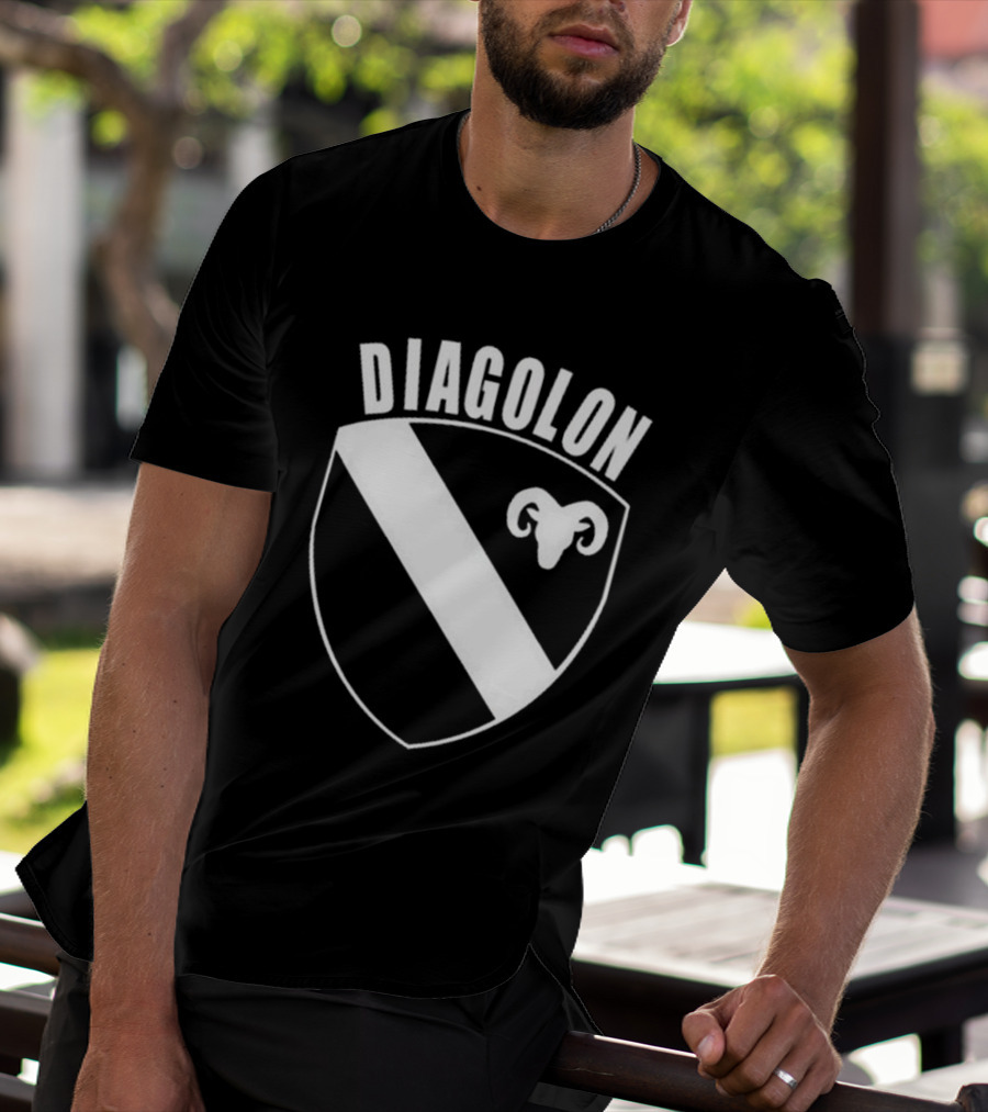 DIAGOLON Shield Emblem With Ram Head T-Shirt