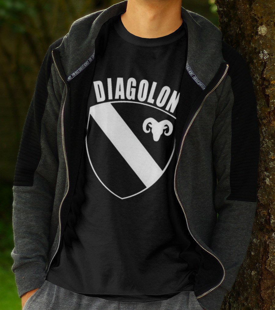 DIAGOLON Shield Emblem With Ram Head T-Shirt