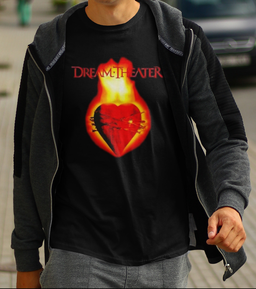 Dream Theater Burning Heart Visual Revolver Winter T-Shirt