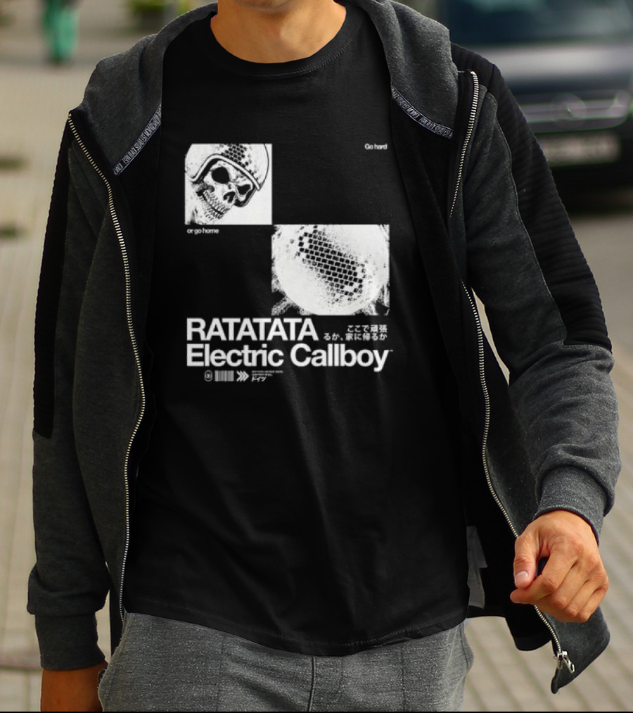 Electric Callboy Ratatata Skull Disco Go Hard Or Go Home T-Shirt
