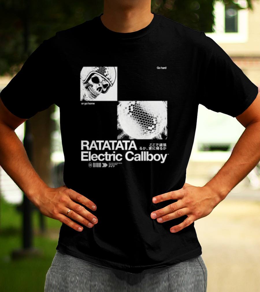 Electric Callboy Ratatata Skull Disco Go Hard Or Go Home T-Shirt