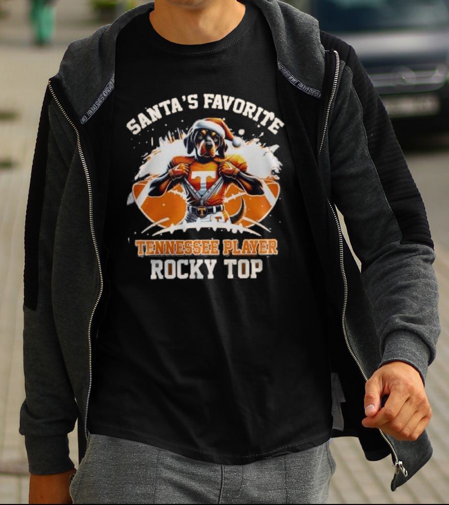 Santa's Favorite Tennessee Player Rocky Top T-Shirt