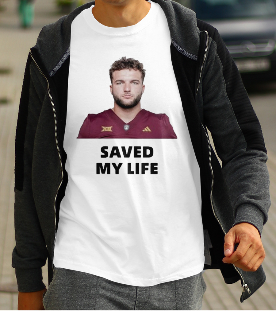 Cam Skattebo Big 12 Saved My Life T-Shirt