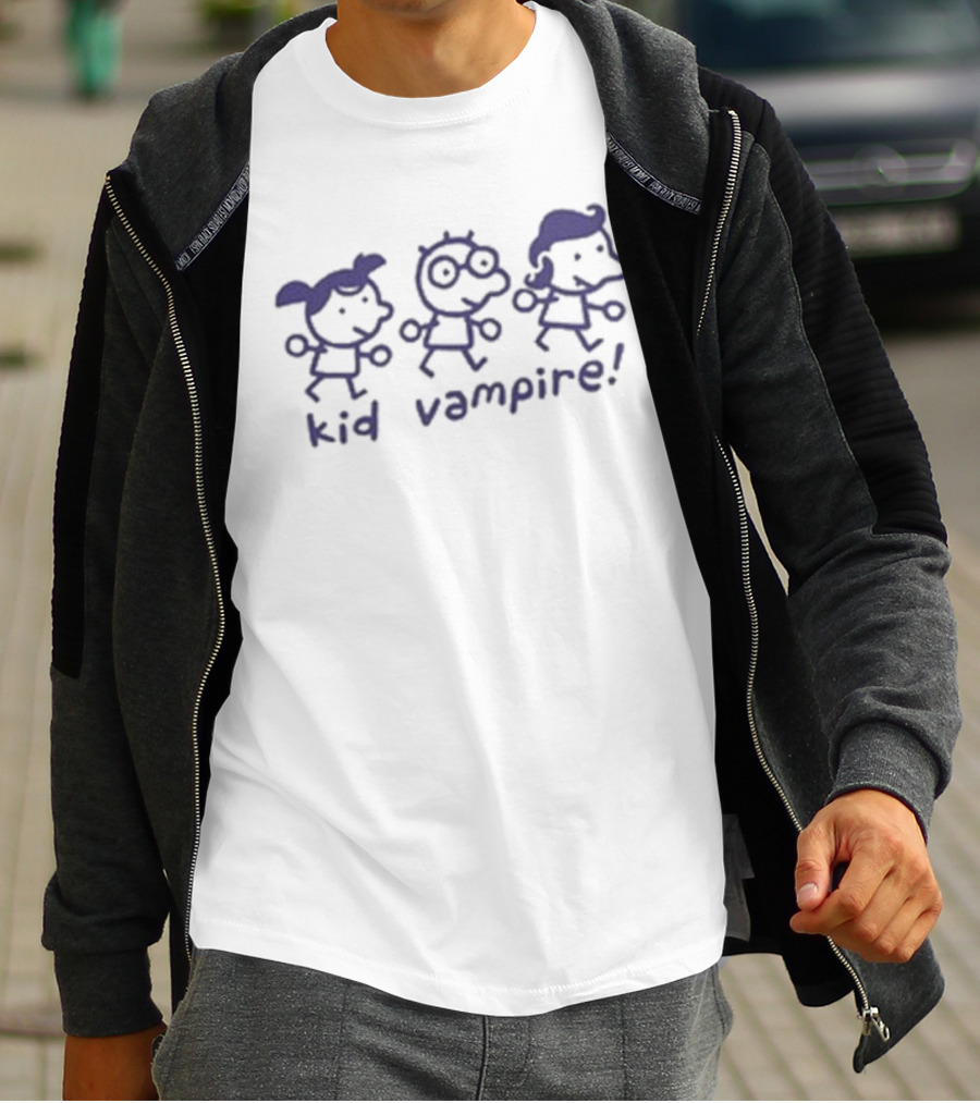 Mummyjoe Kid Vampire Purple Cartoon Characters T-Shirt