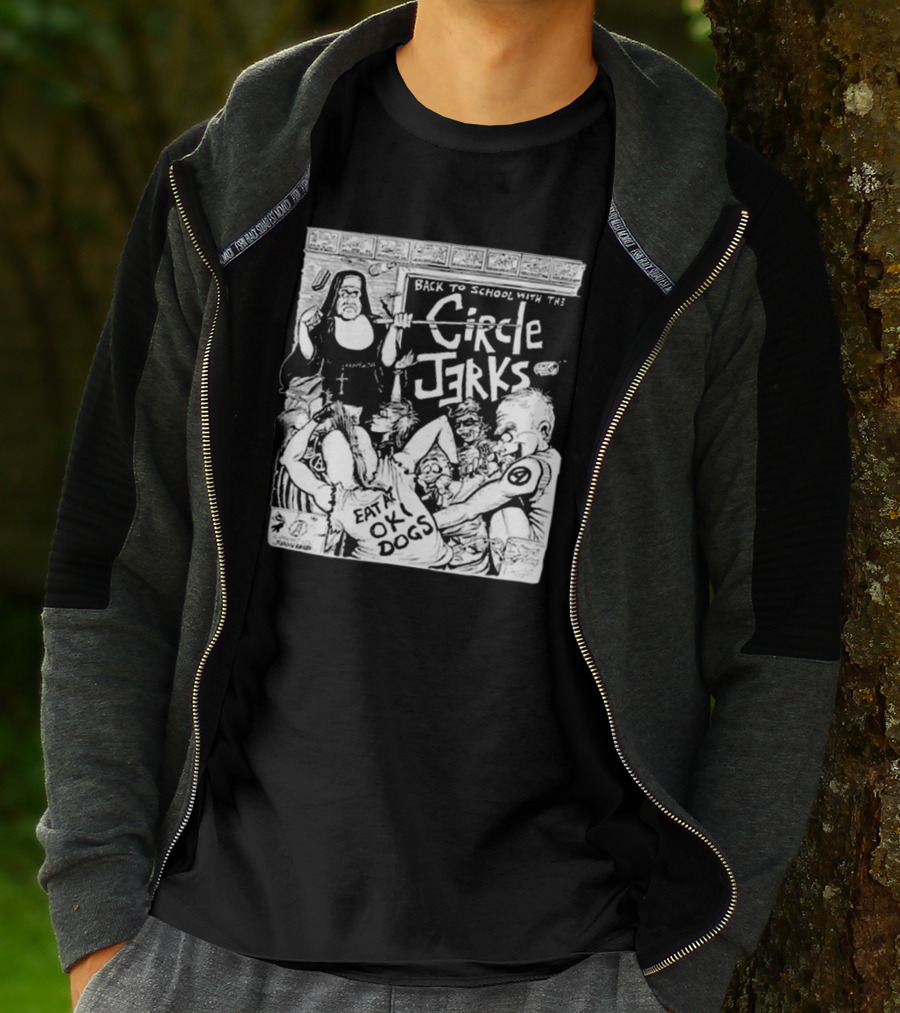 Back To School With The Circle Jerks Eat At OK Dogs T-Shirt