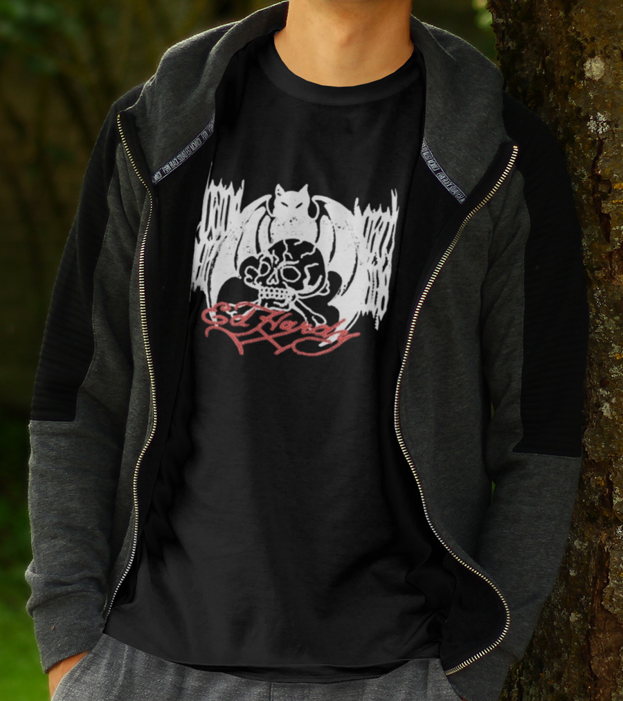 Ed Hardy Skull And Bat T-Shirt