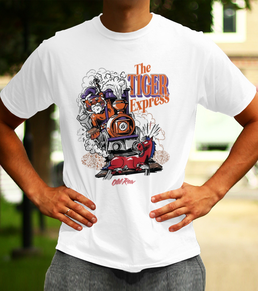Clemson Tigers The Tiger Express Old Row Steam Train T-Shirt