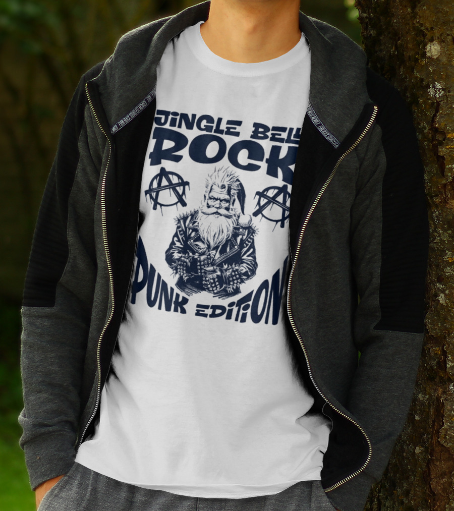 Jingle Bell Rock Punk Edition Anarchy Santa Claus T-Shirt