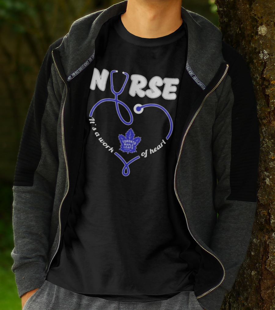 Toronto Maple Leafs Nurse Stethoscope It’s A Work Of Heart T-Shirt