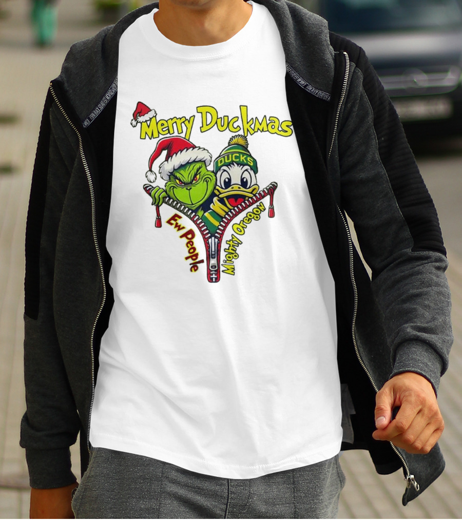 Merry Duckmas Ew People Mighty Oregon Ducks T-Shirt