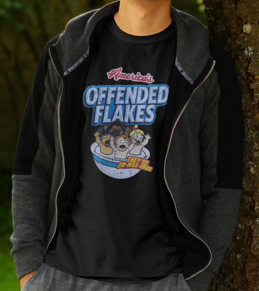 Derek Holland Wearing America's Offended Flakes They're Ob Nox Ious T-Shirt