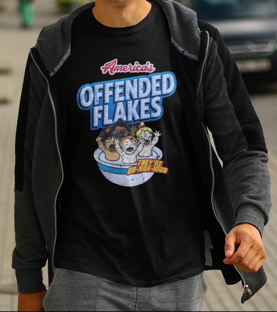 Derek Holland Wearing America's Offended Flakes They're Ob Nox Ious T-Shirt