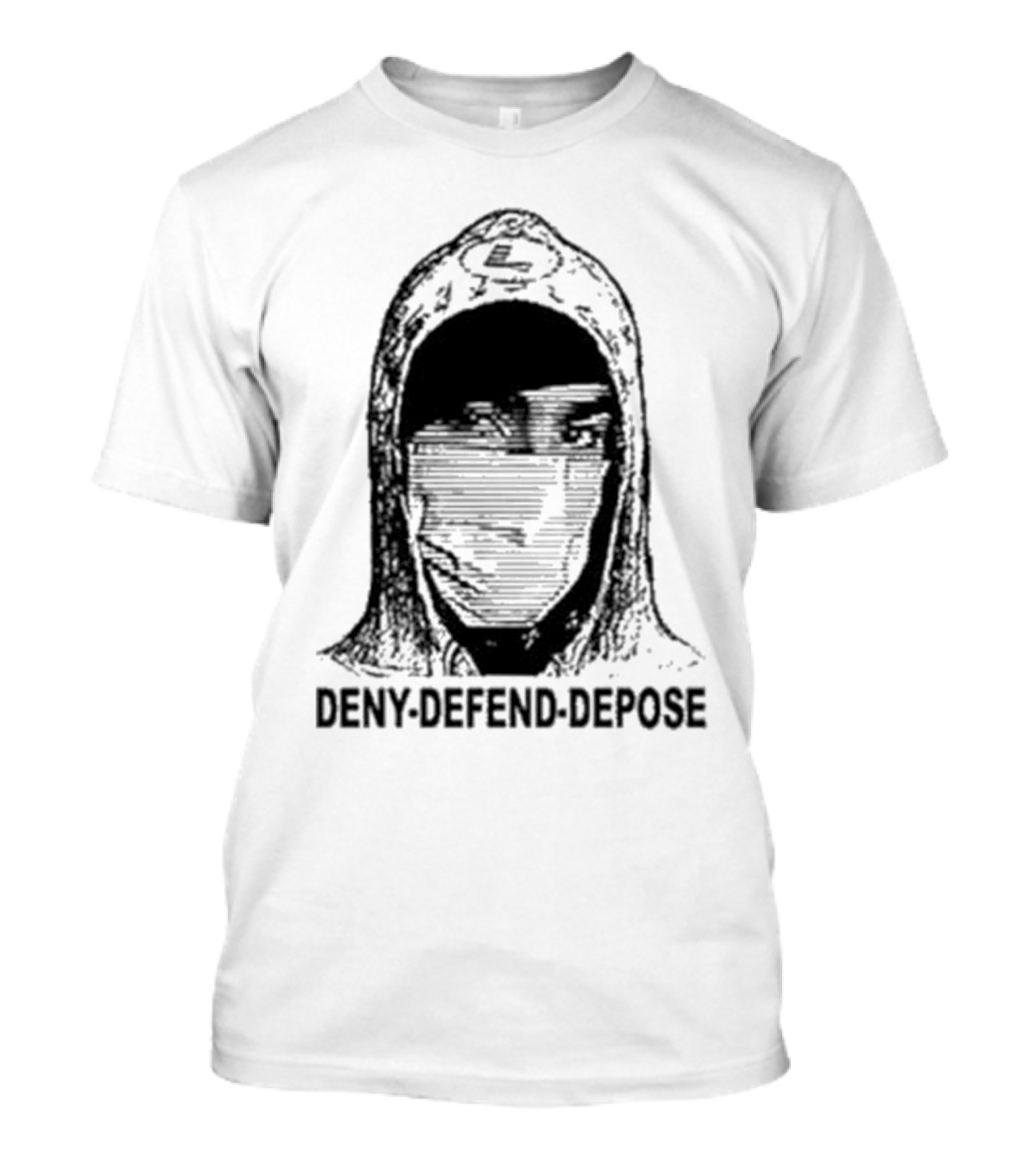 Deny Defend Depose The UnaShooter Luigi Mangione Hoodie Masked Image T-Shirt