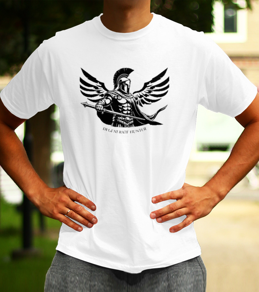 Petey B Winged Roman Gladiator Degenerate Hunter T-Shirt