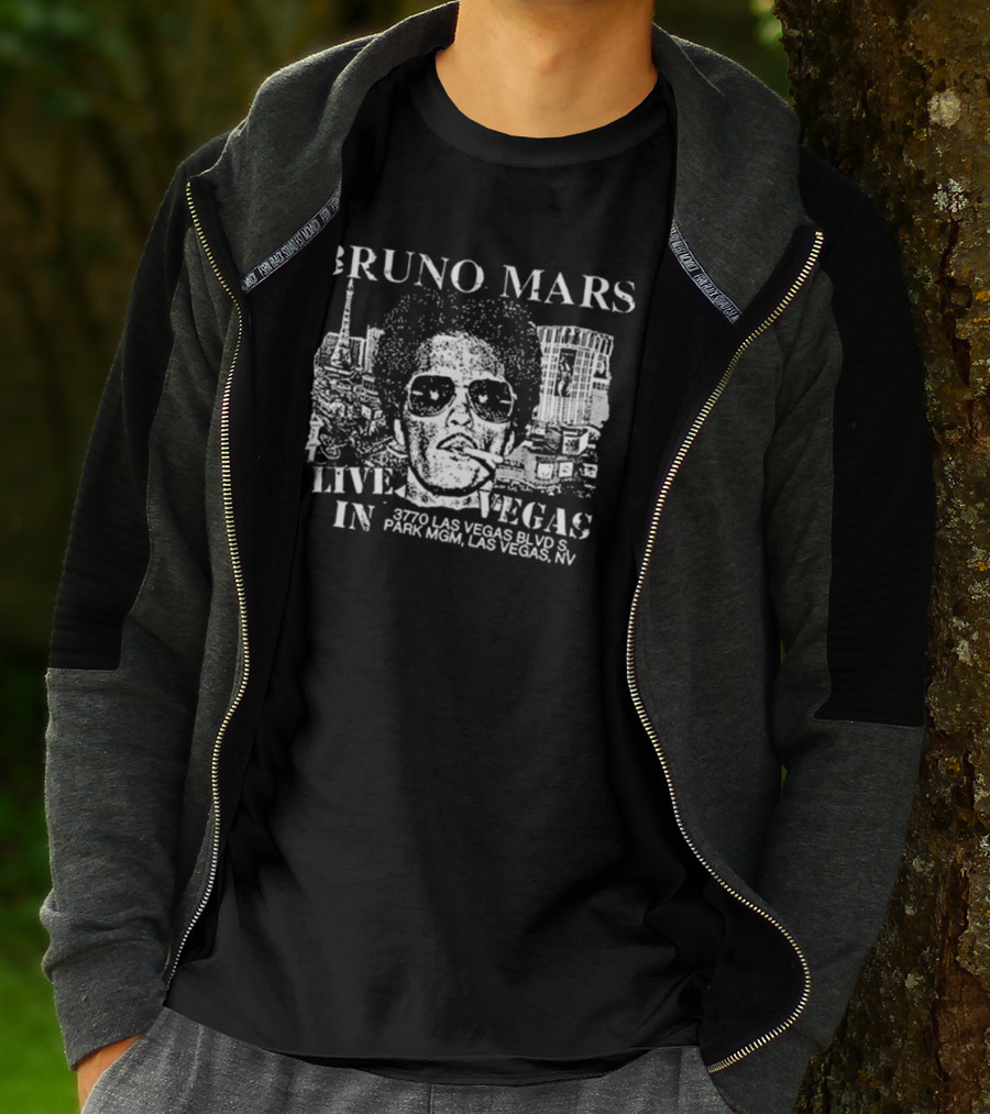 Bruno Mars Live In Vegas 3770 Las Vegas Blvd S Park MGM T-Shirt