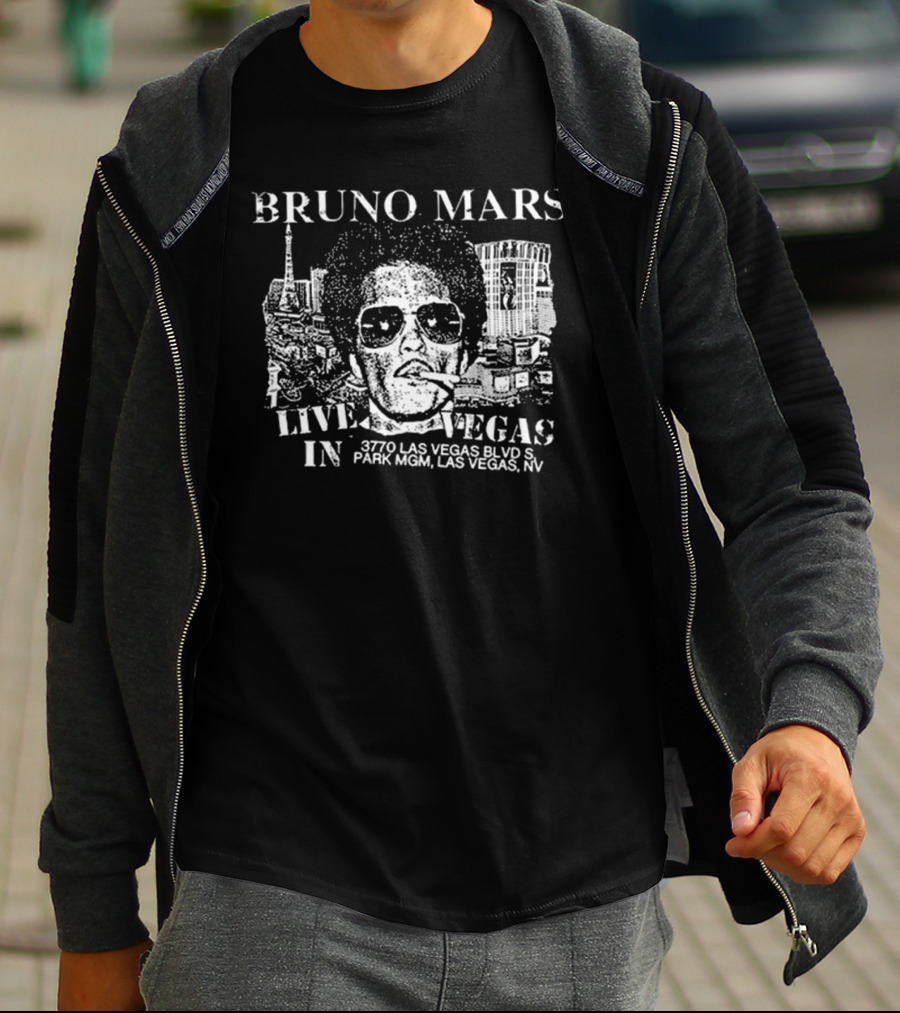 Bruno Mars Live In Vegas 3770 Las Vegas Blvd S Park MGM T-Shirt