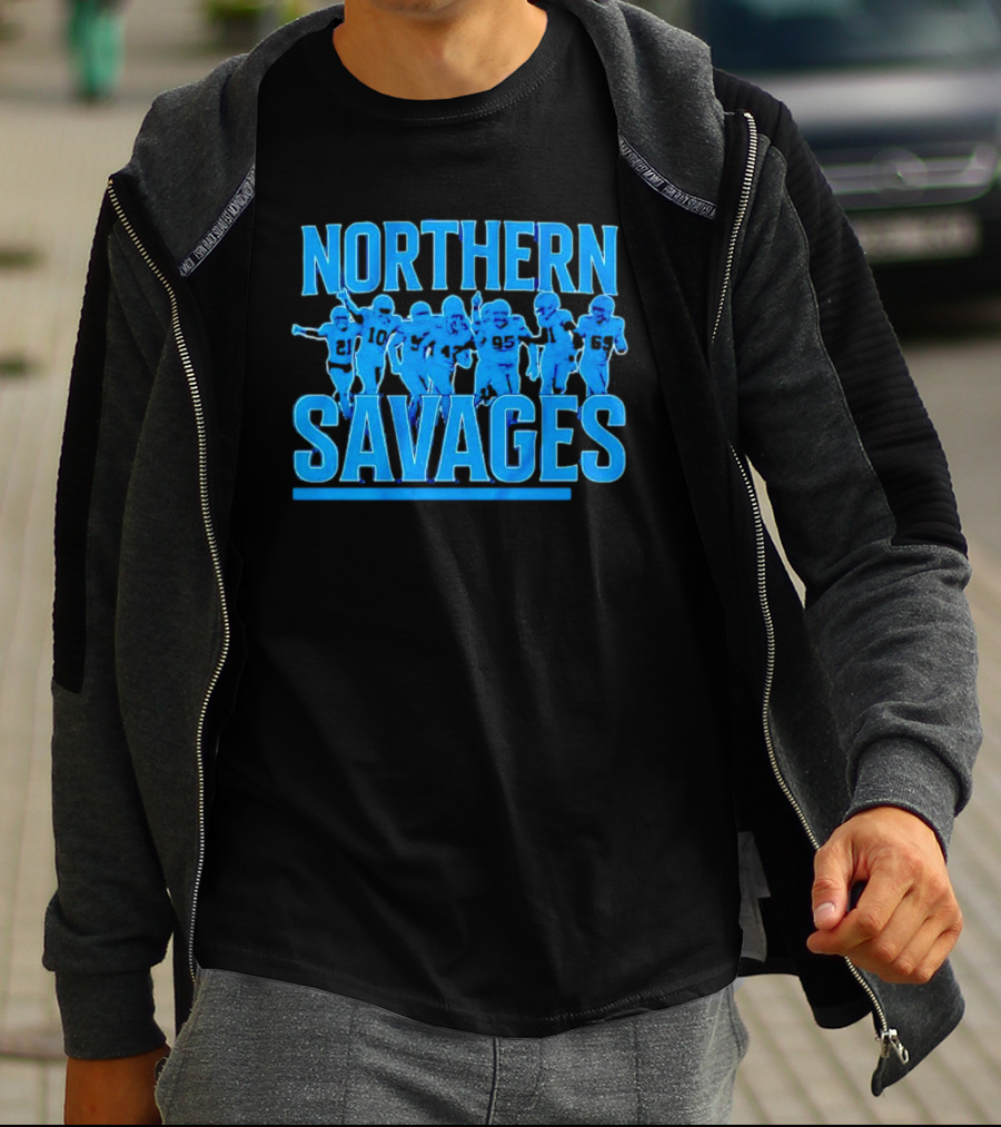 Northern Savages Detroit Lions Football Team Spirit T-Shirt