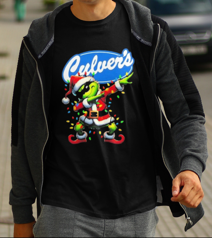 Culver's Santa Grinch Dabbing Christmas T-Shirt