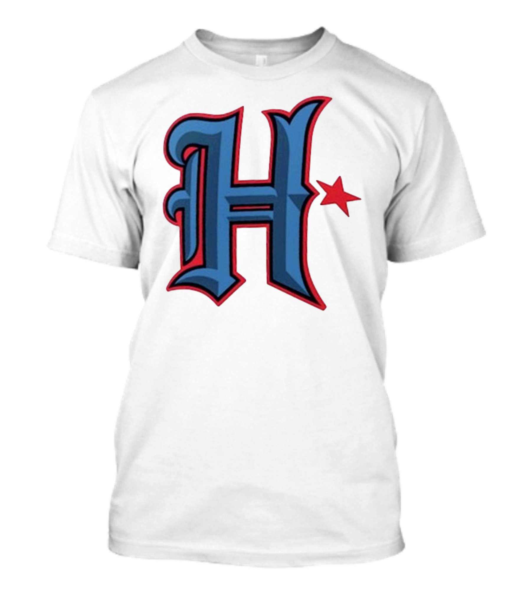 Houston Texans H Logo With Red Star T-Shirt