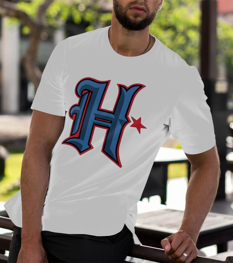Houston Texans H Logo With Red Star T-Shirt