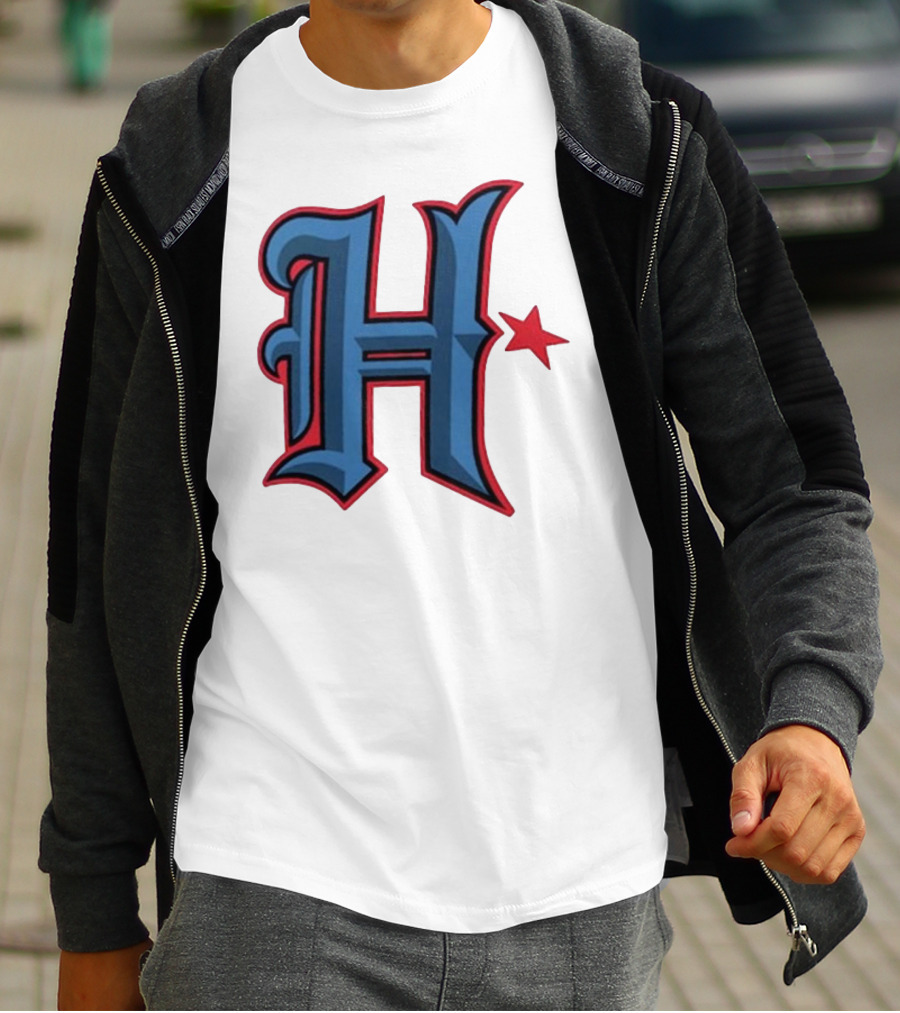 Houston Texans H Logo With Red Star T-Shirt