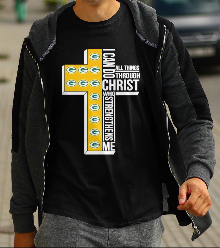 Green Bay Packers I Can Do All Things Through Christ Who Strengthens Me T-Shirt